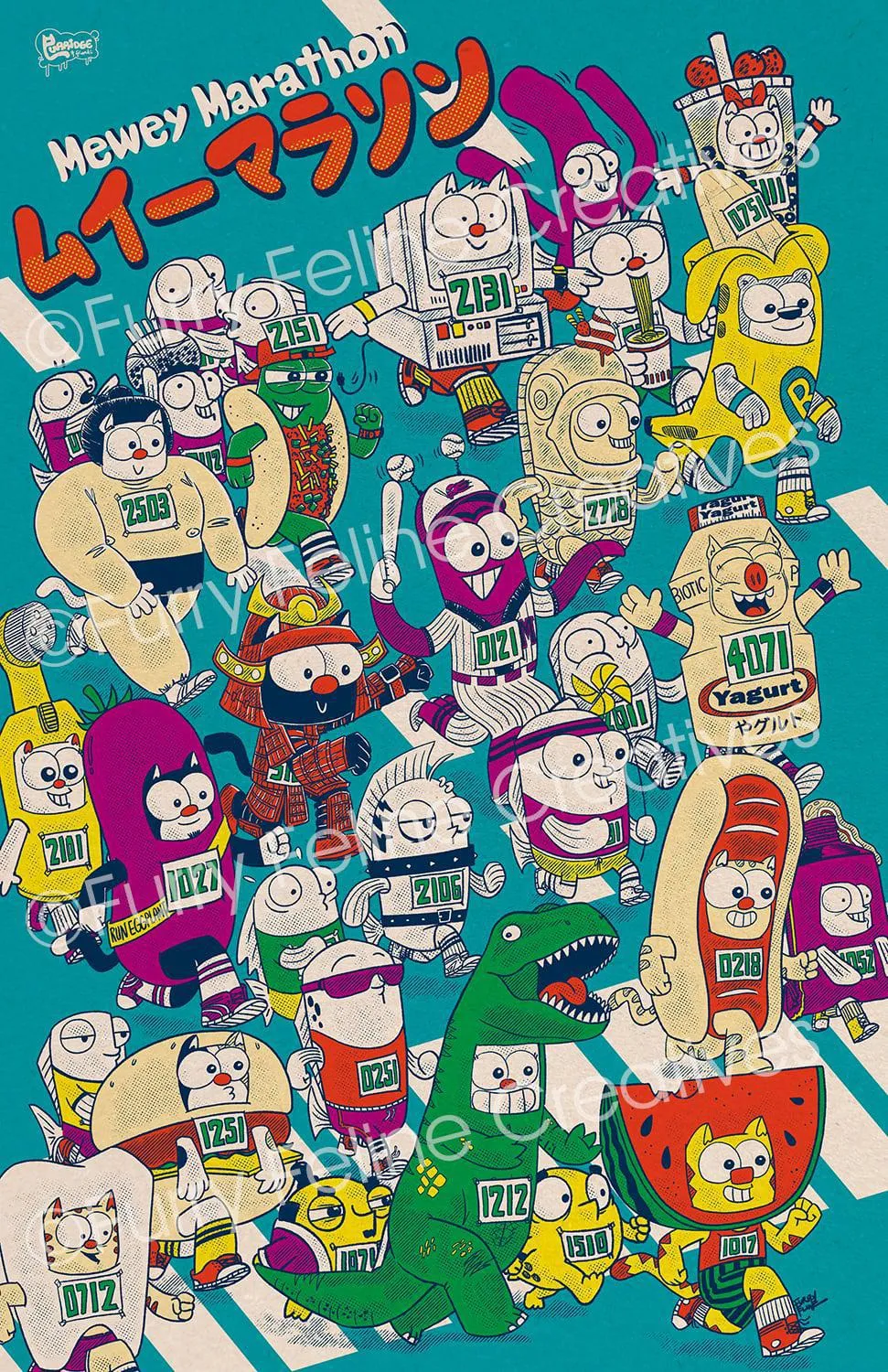 11x17 Mewey Marathon Premium Art Print