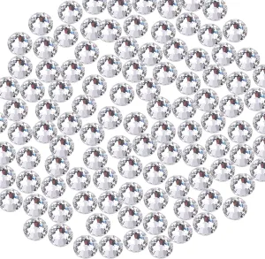 288PCS SS30 6MM Hotfix Rhinestones, Flatback Hotfix Crystals for Crafts Clothes Shoes, round Glass Gemstones (Crystal Clear)