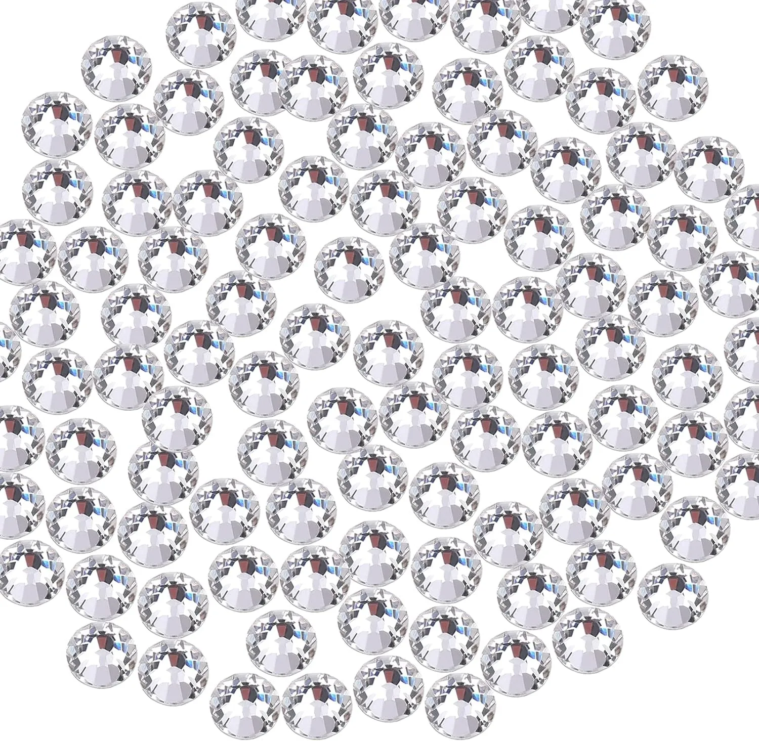 288PCS SS30 6MM Hotfix Rhinestones, Flatback Hotfix Crystals for Crafts Clothes Shoes, round Glass Gemstones (Crystal Clear)