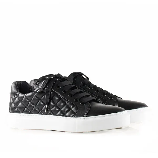 4848 Black | Quilted leather sneaker