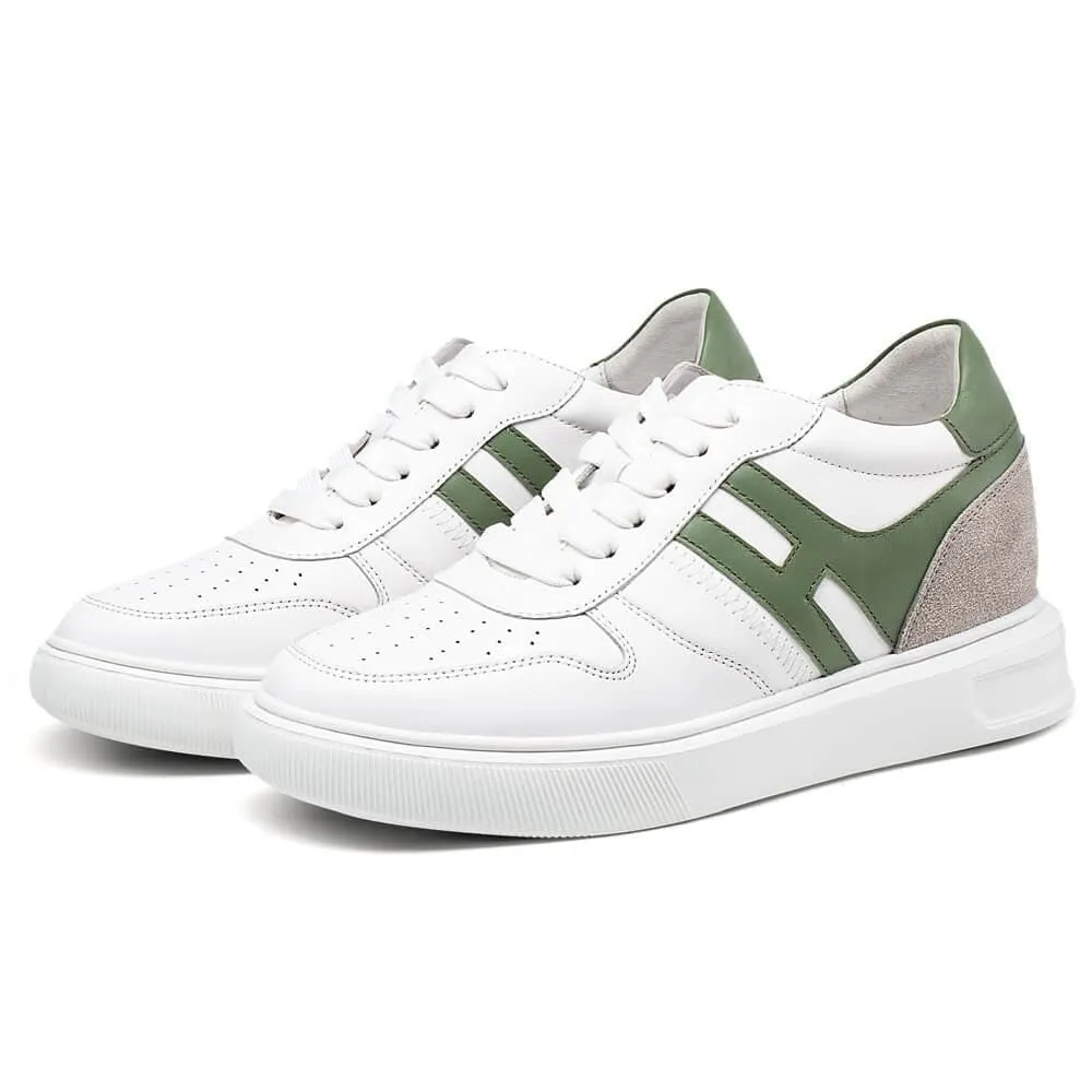 6 CM / 2.36 Inches CMR CHAMARIPA Height Increasing Shoes- Women's White Casual Sneakers - Elevate Your Style with 2.36-Inch Height Increase