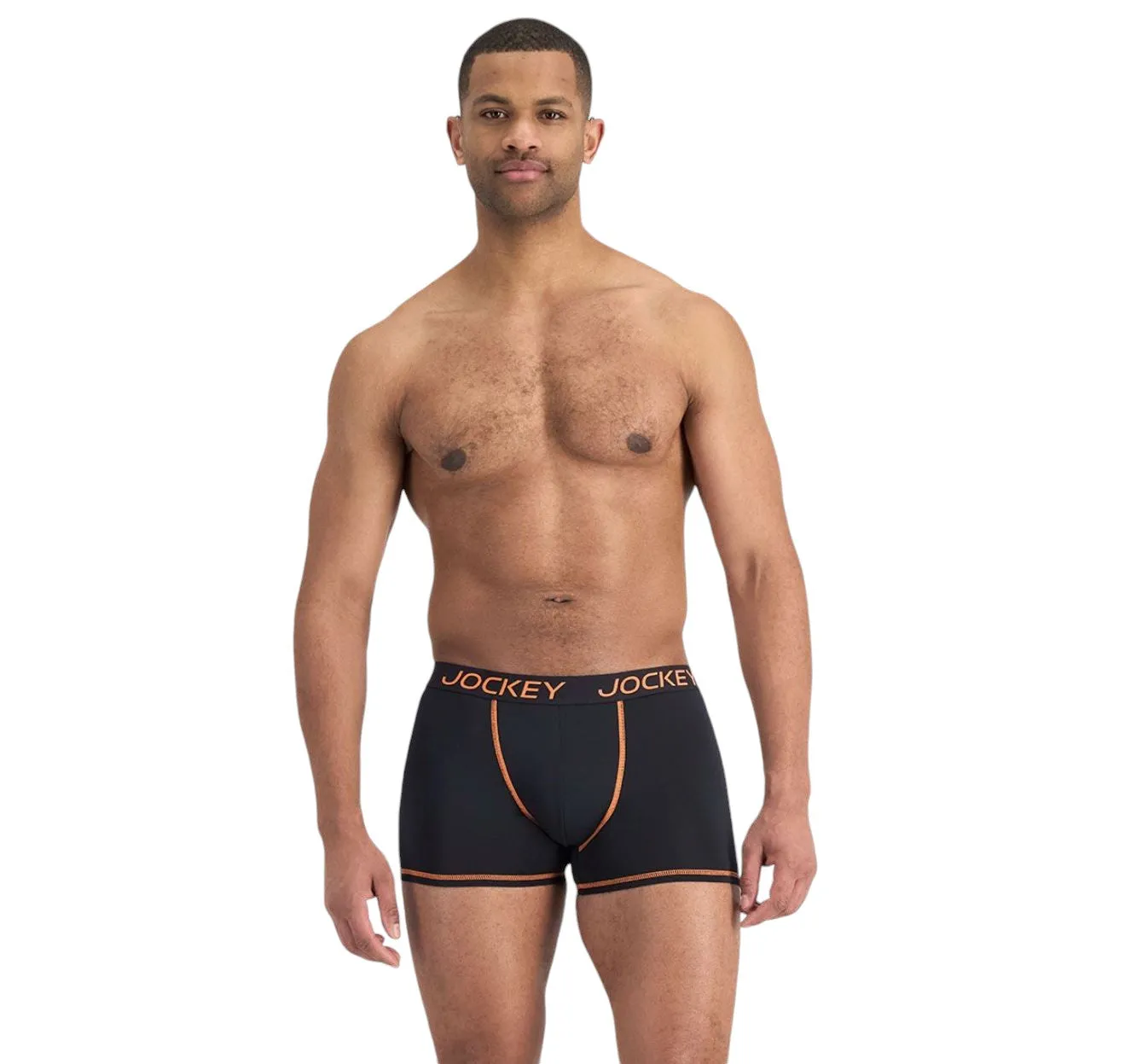 6 x Mens Jockey Performance Active Micro Trunks Black Underwear
