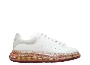 Alexander McQueen Men's White Paint Sneaker 625174