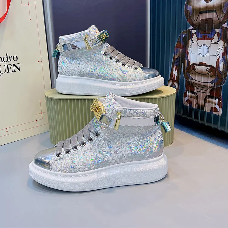 ALISANDRO MOQUEN OUTDOOR EUROPEAN DESIGN HIGH TOP CHUNKY SNEAKER