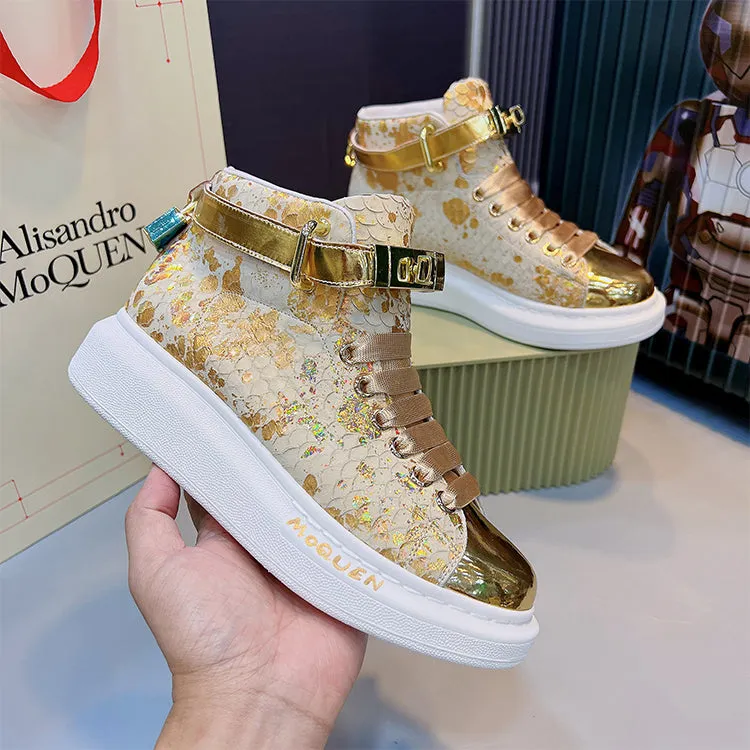 ALISANDRO MOQUEN OUTDOOR EUROPEAN DESIGN HIGH TOP CHUNKY SNEAKER