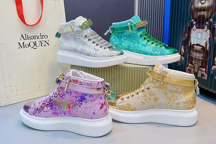 ALISANDRO MOQUEN OUTDOOR EUROPEAN DESIGN HIGH TOP CHUNKY SNEAKER