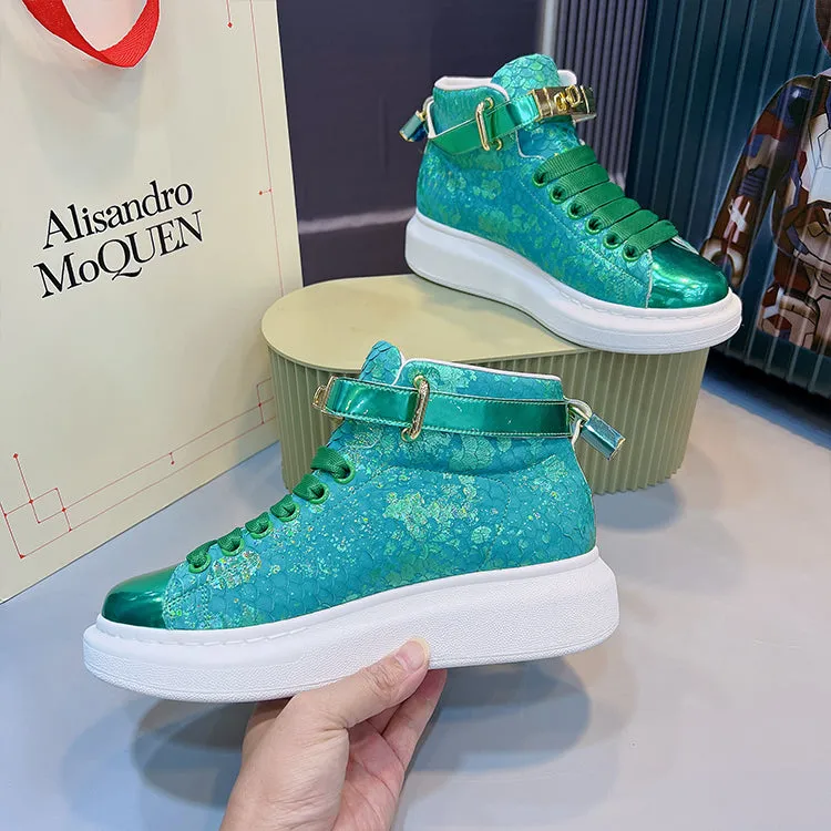 ALISANDRO MOQUEN OUTDOOR EUROPEAN DESIGN HIGH TOP CHUNKY SNEAKER