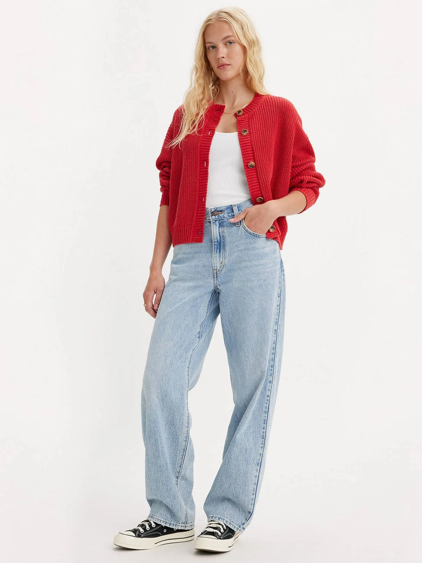 Baggy Dad Fan Flare Jean