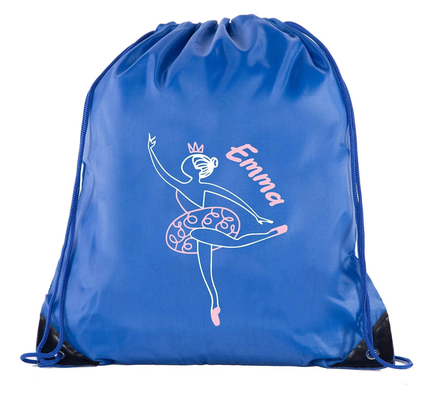 Ballerina Développé Custom Name Polyester Drawstring Bag