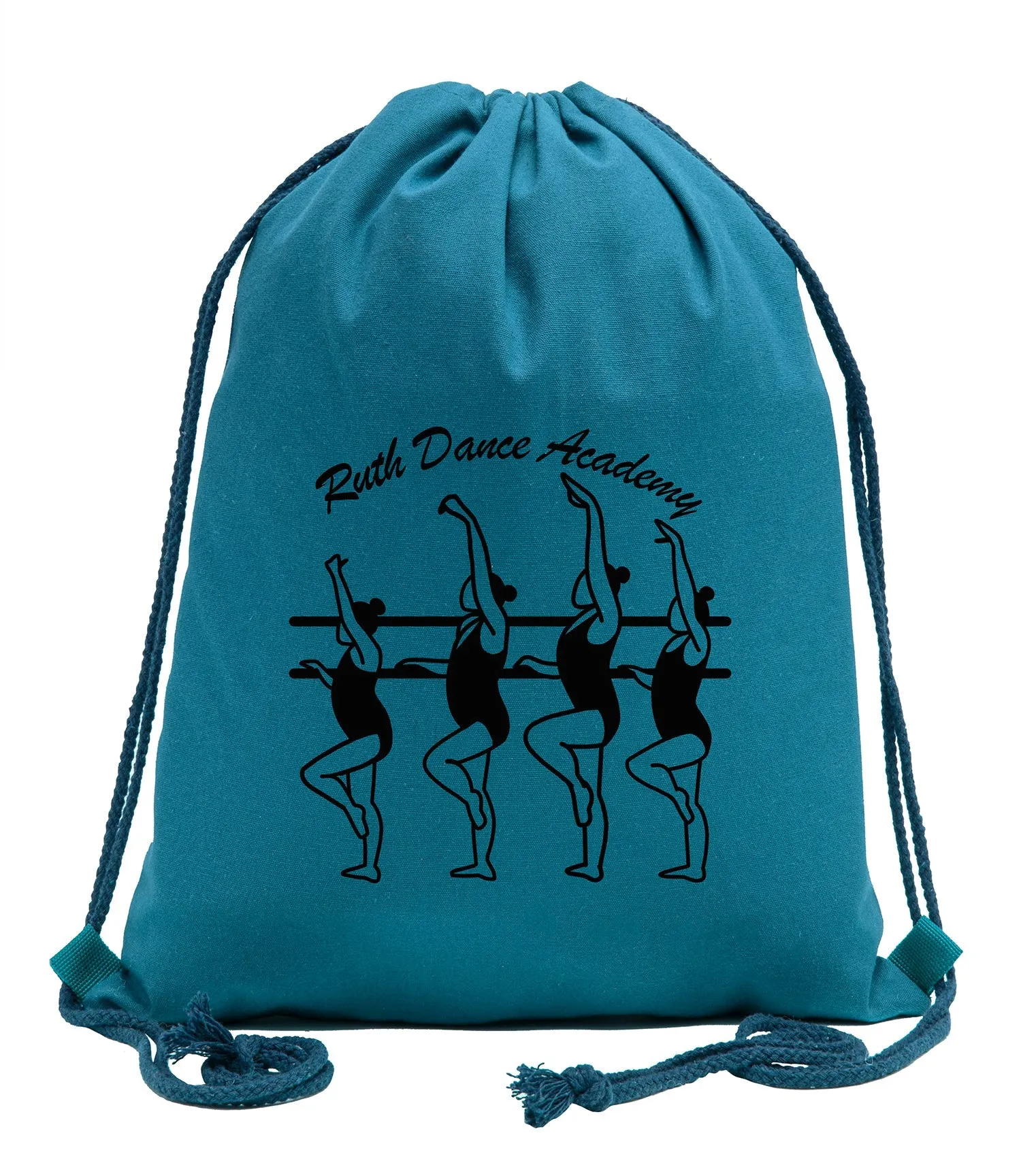 Ballerinas on Barre Custom Cotton Drawstring Bag