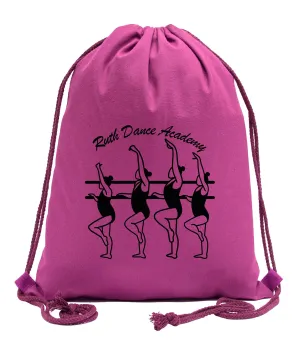 Ballerinas on Barre Custom Cotton Drawstring Bag