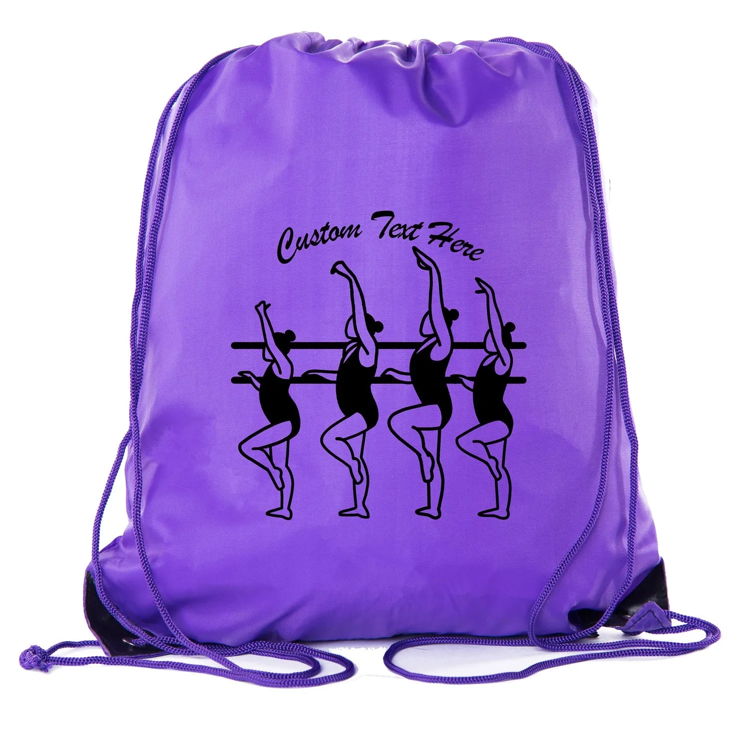 Ballerinas on Barre Custom Polyester Drawstring Bag