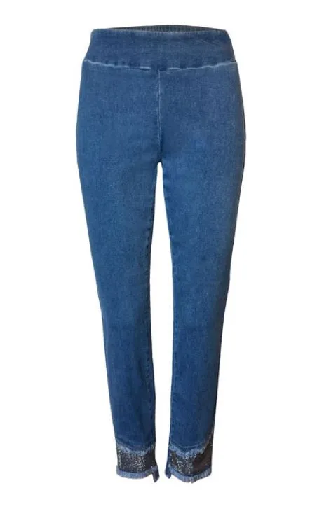 Bling Fringe Step Hem Jeans