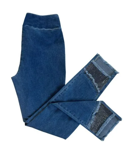 Bling Fringe Step Hem Jeans