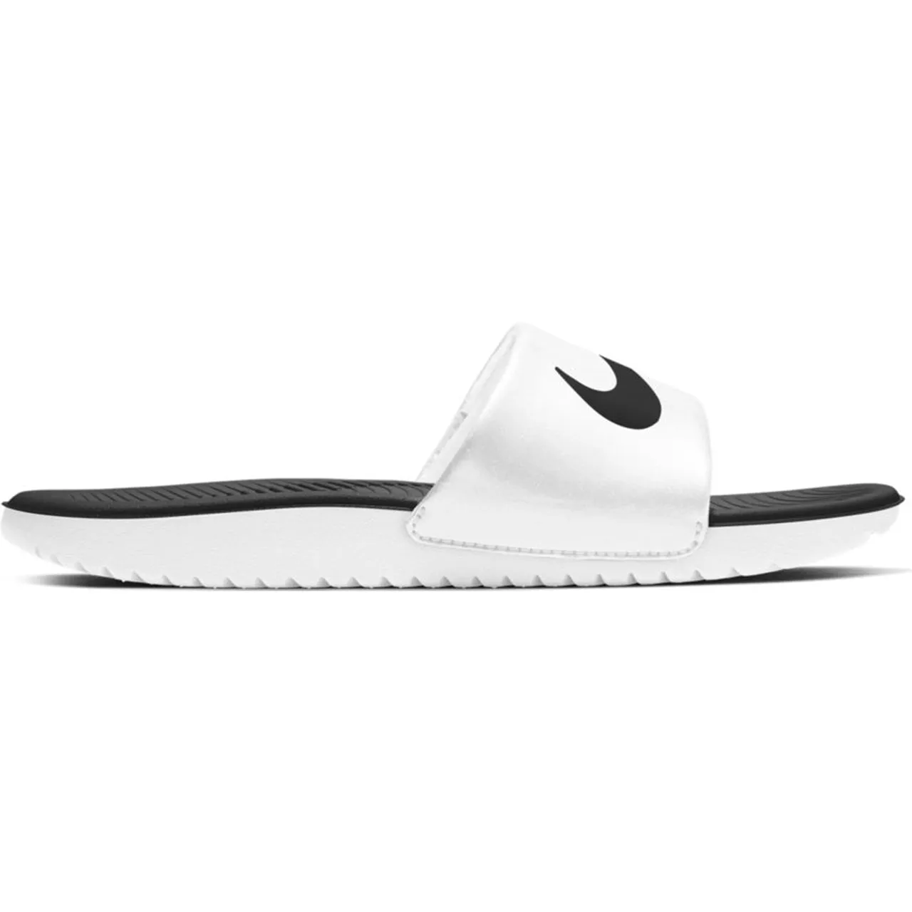 Boys Nike Kawa White & Black Slide