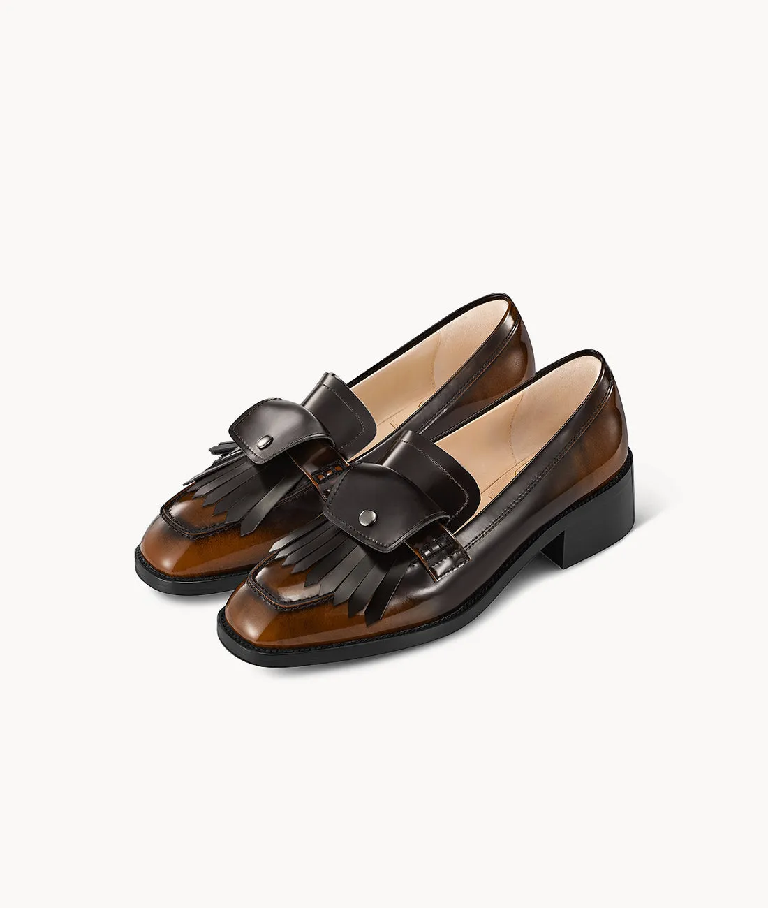 Brown Concealed Tassel Buckle