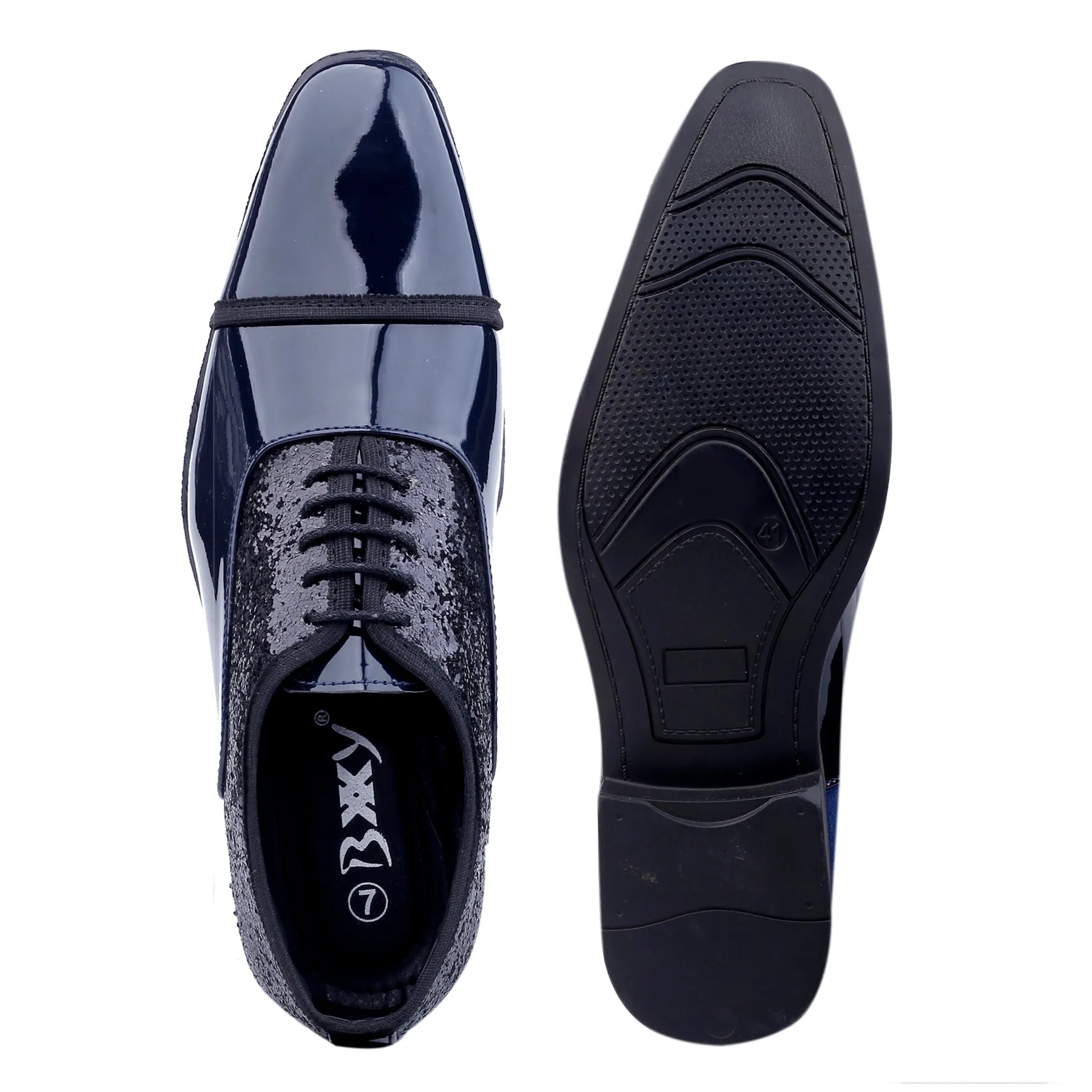 Bxxy's Faux Leather Partywear Lace-up Formal Shoes for Men