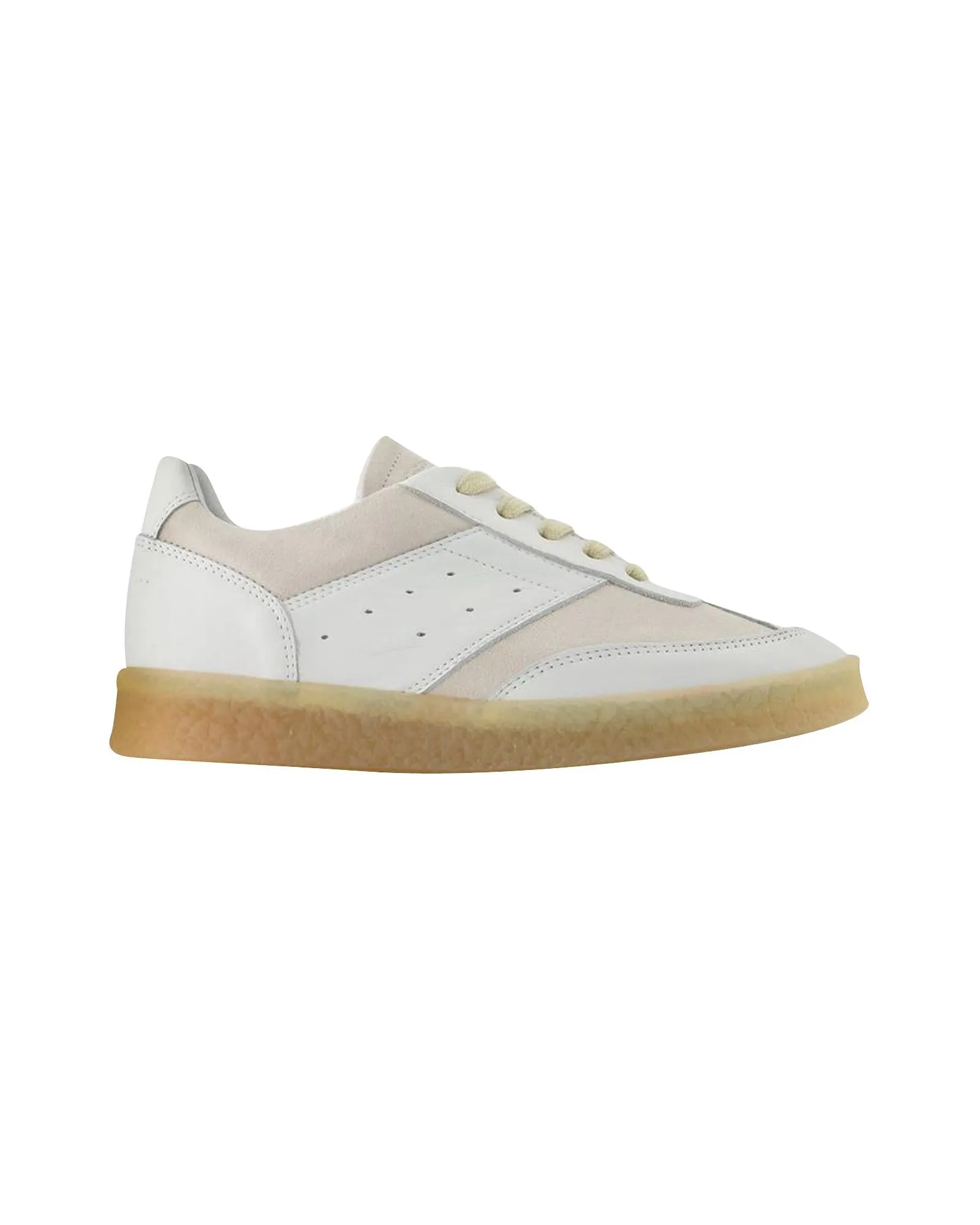Contrasting Patch Sneakers in Smooth Calfskin