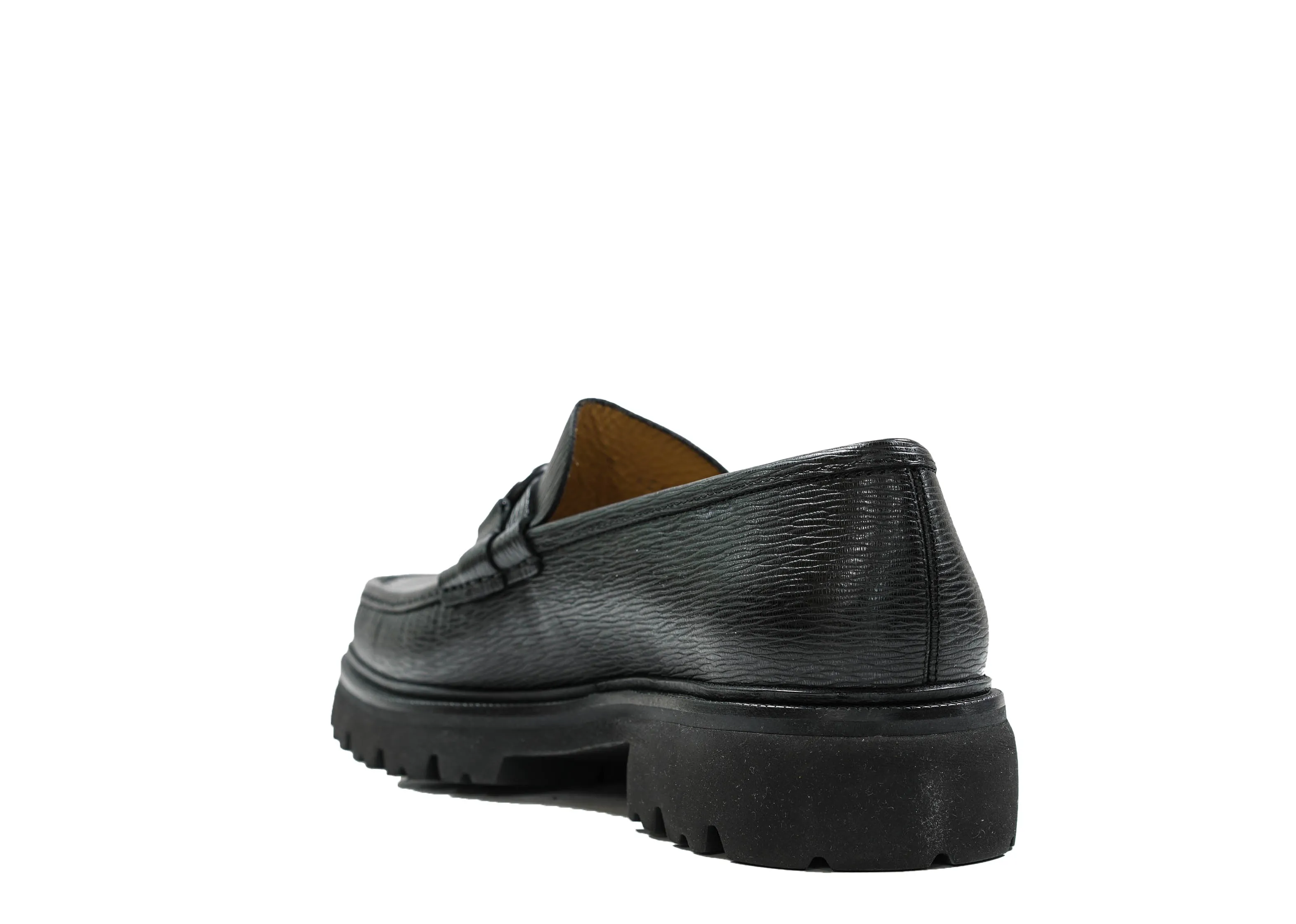 Ferragamo Men's Black Leather Loafer Bleecker 4 0749460 40% off