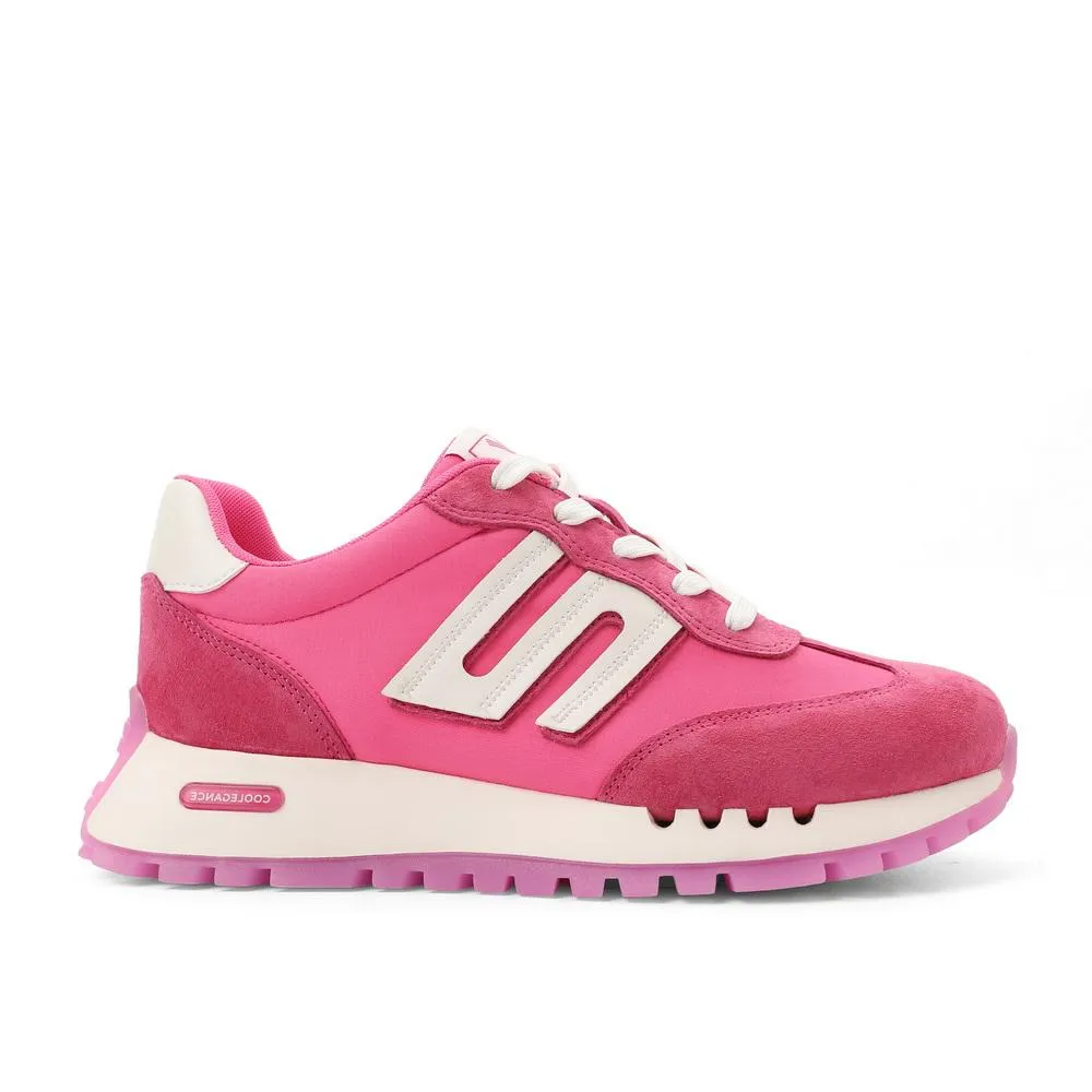 Front Lace-up Retro Color Block Sneakers
