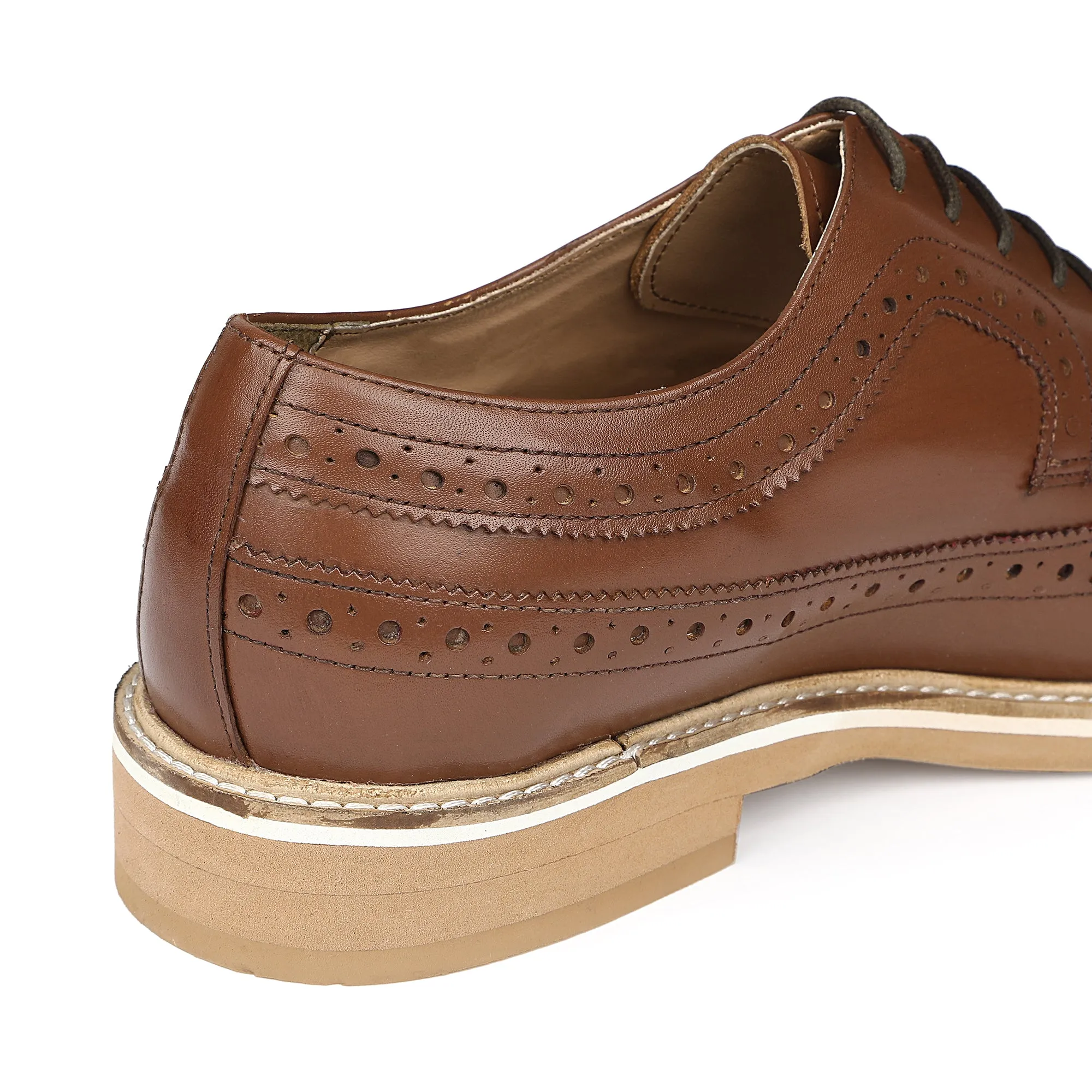Genuine Leather Tan Sneaker Shoes