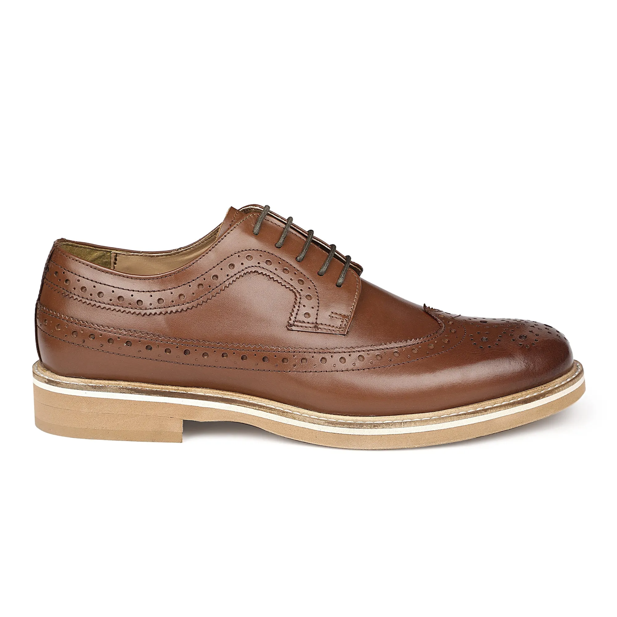 Genuine Leather Tan Sneaker Shoes