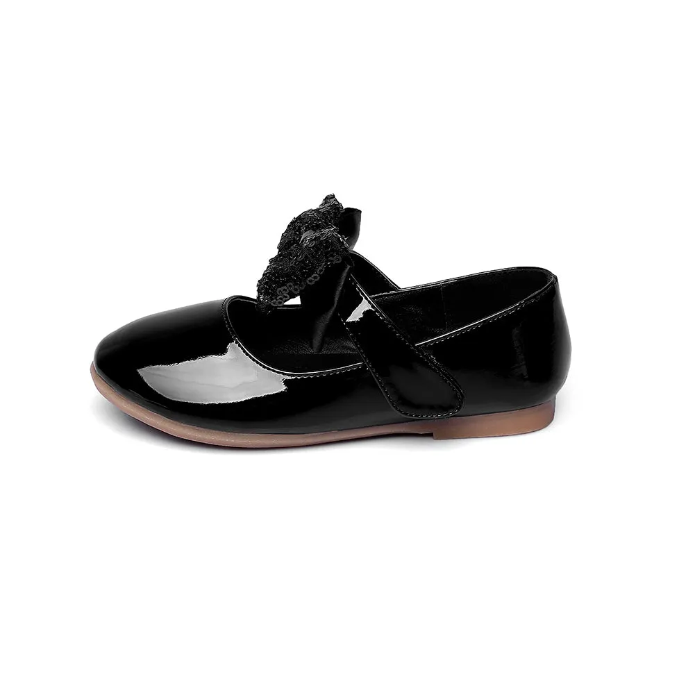 Girls PU Fashion Dress Flat Walking shoes