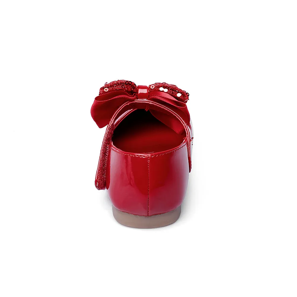Girls PU Fashion Dress Flat Walking shoes