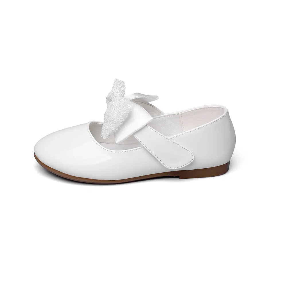 Girls PU Fashion Dress Flat Walking shoes