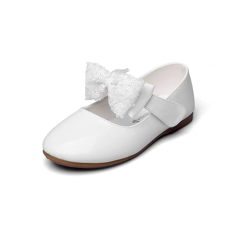 Girls PU Fashion Dress Flat Walking shoes
