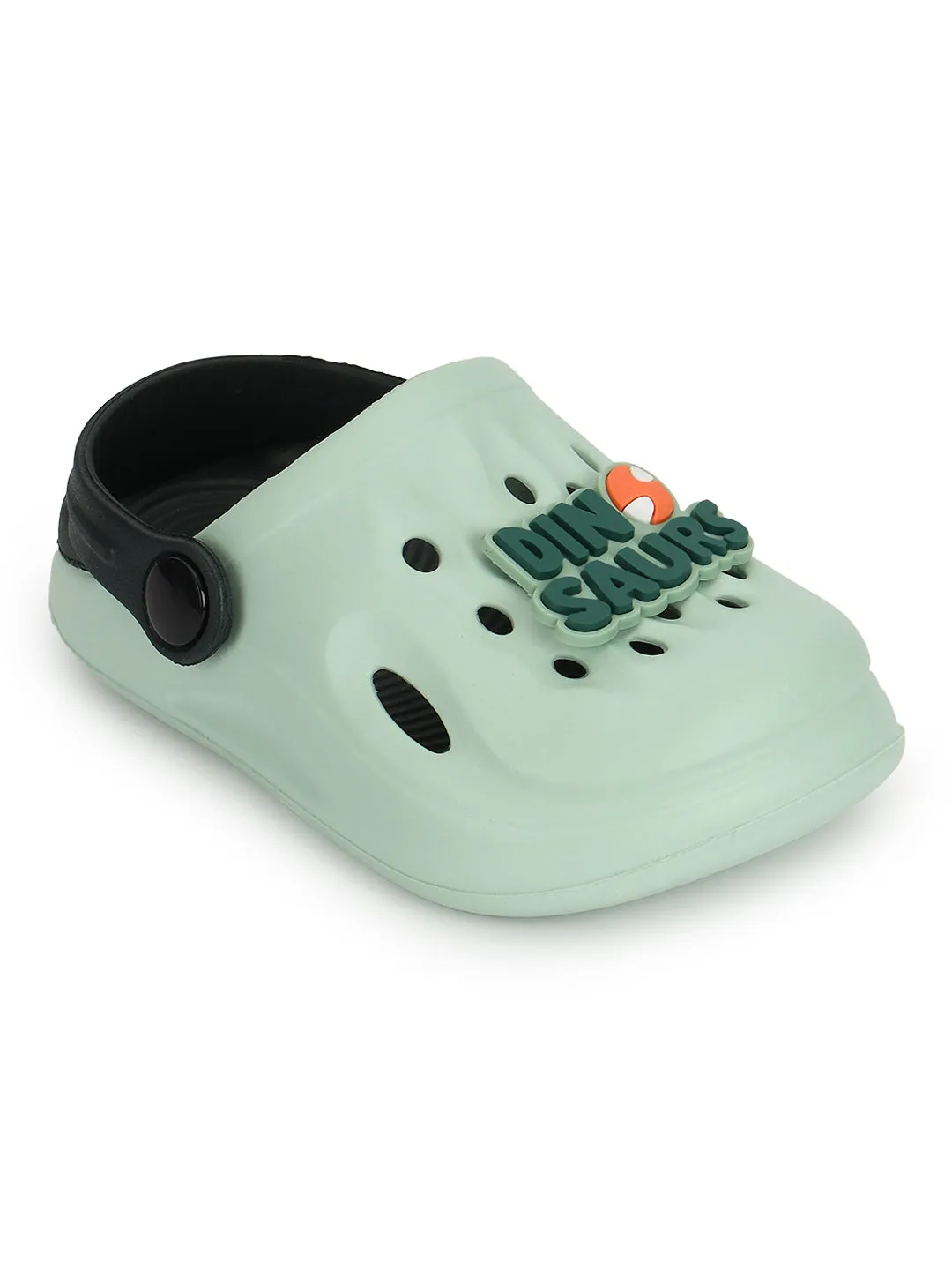 Green Blue Stylish Slip-On Clogs For Kids-Unisex (TC-LCLOG2-GRNBLU)