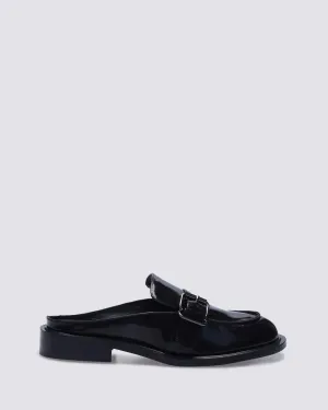 JIMMY SLIDES BLACK OIL LEATHER