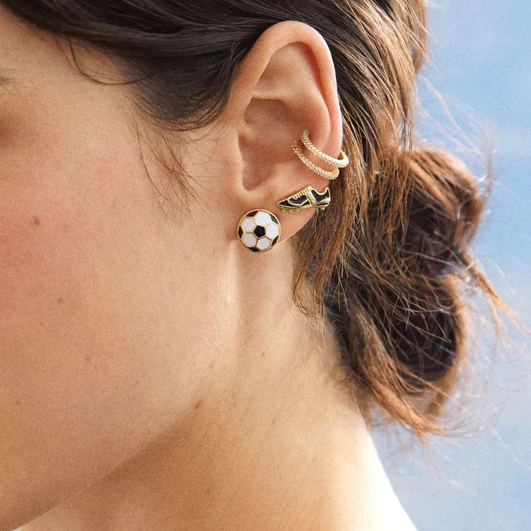 Just For Kicks Soccer Earring Set