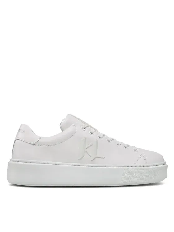 KARL LAGERFELD MAXI KUP MONOGRAM INJEKT SNEAKERS IN WHITE