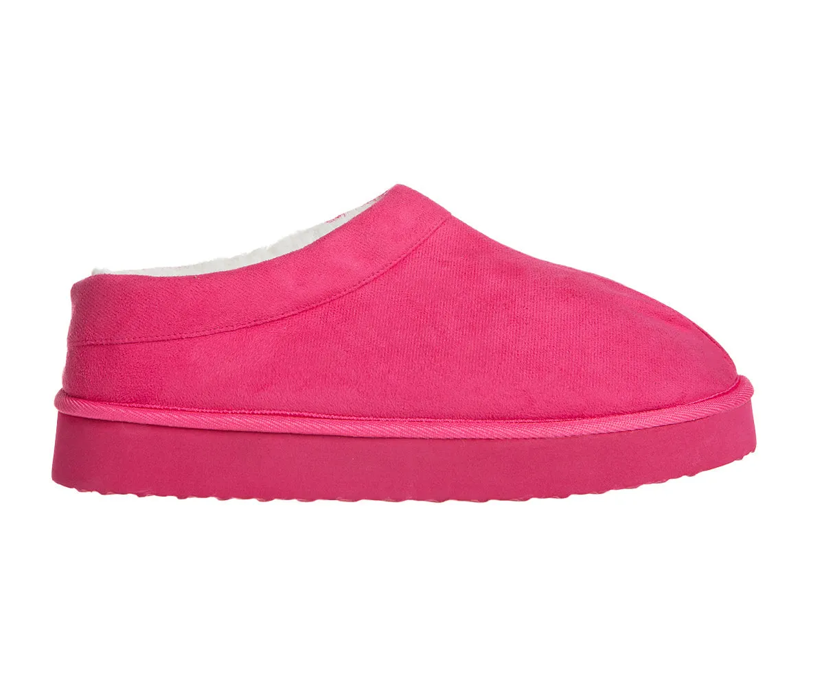 Kensie Platform Slippers for Women - Fuzzy House Shoes, Microsuede Women's Slippers for Indoor Outdoor, Cozy and Comfortable House Slippers for Women