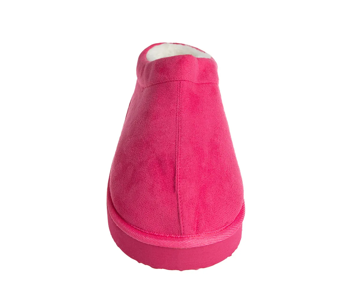 Kensie Platform Slippers for Women - Fuzzy House Shoes, Microsuede Women's Slippers for Indoor Outdoor, Cozy and Comfortable House Slippers for Women