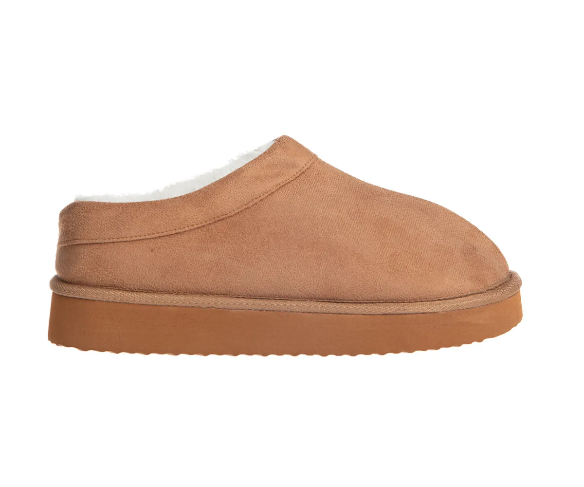 Kensie Platform Slippers for Women - Fuzzy House Shoes, Microsuede Women's Slippers for Indoor Outdoor, Cozy and Comfortable House Slippers for Women