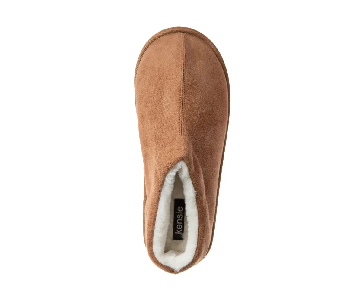 Kensie Platform Slippers for Women - Fuzzy House Shoes, Microsuede Women's Slippers for Indoor Outdoor, Cozy and Comfortable House Slippers for Women