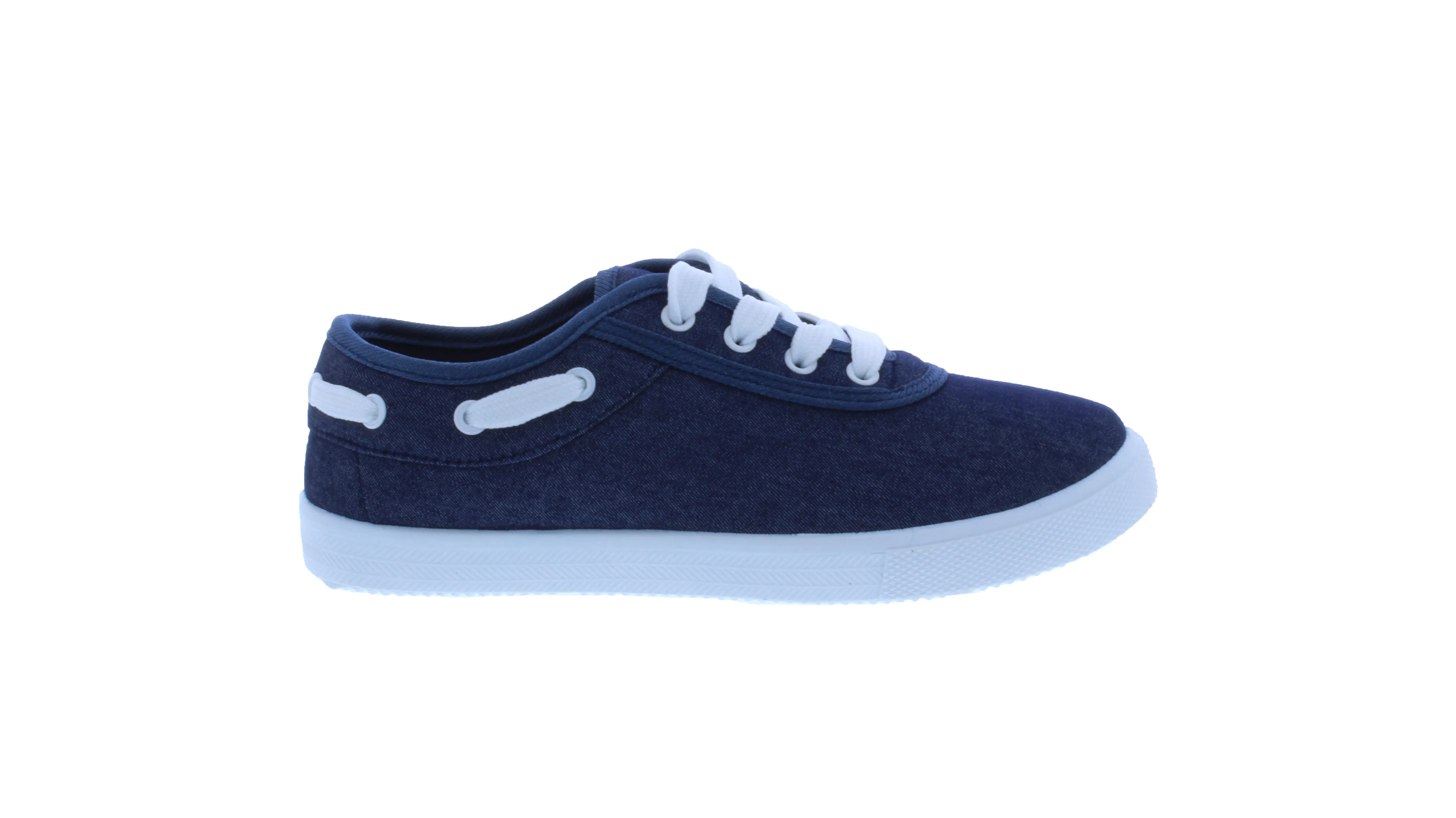Kids Cotton Canvas Lace Up Sneaker