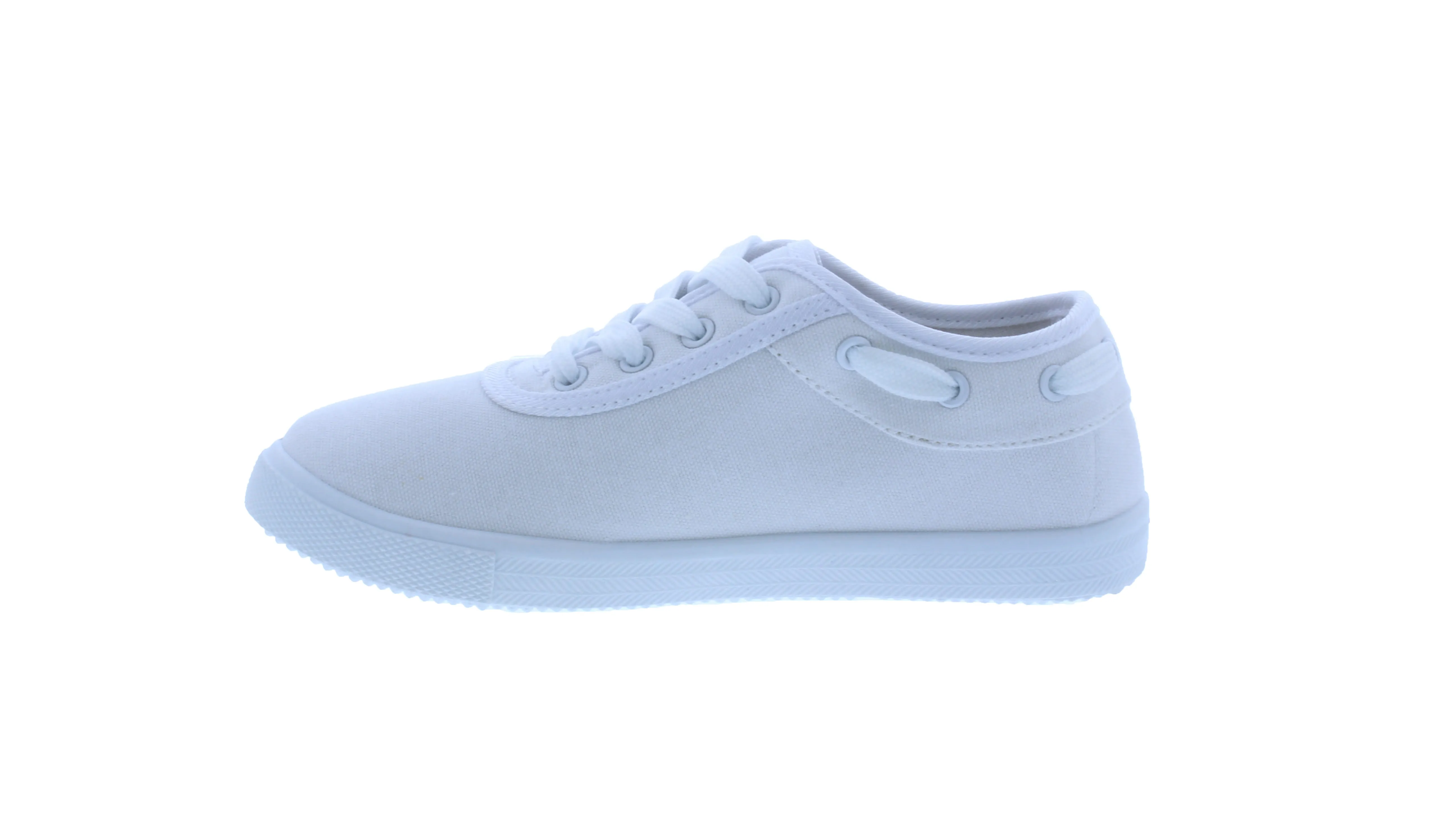 Kids Cotton Canvas Lace Up Sneaker