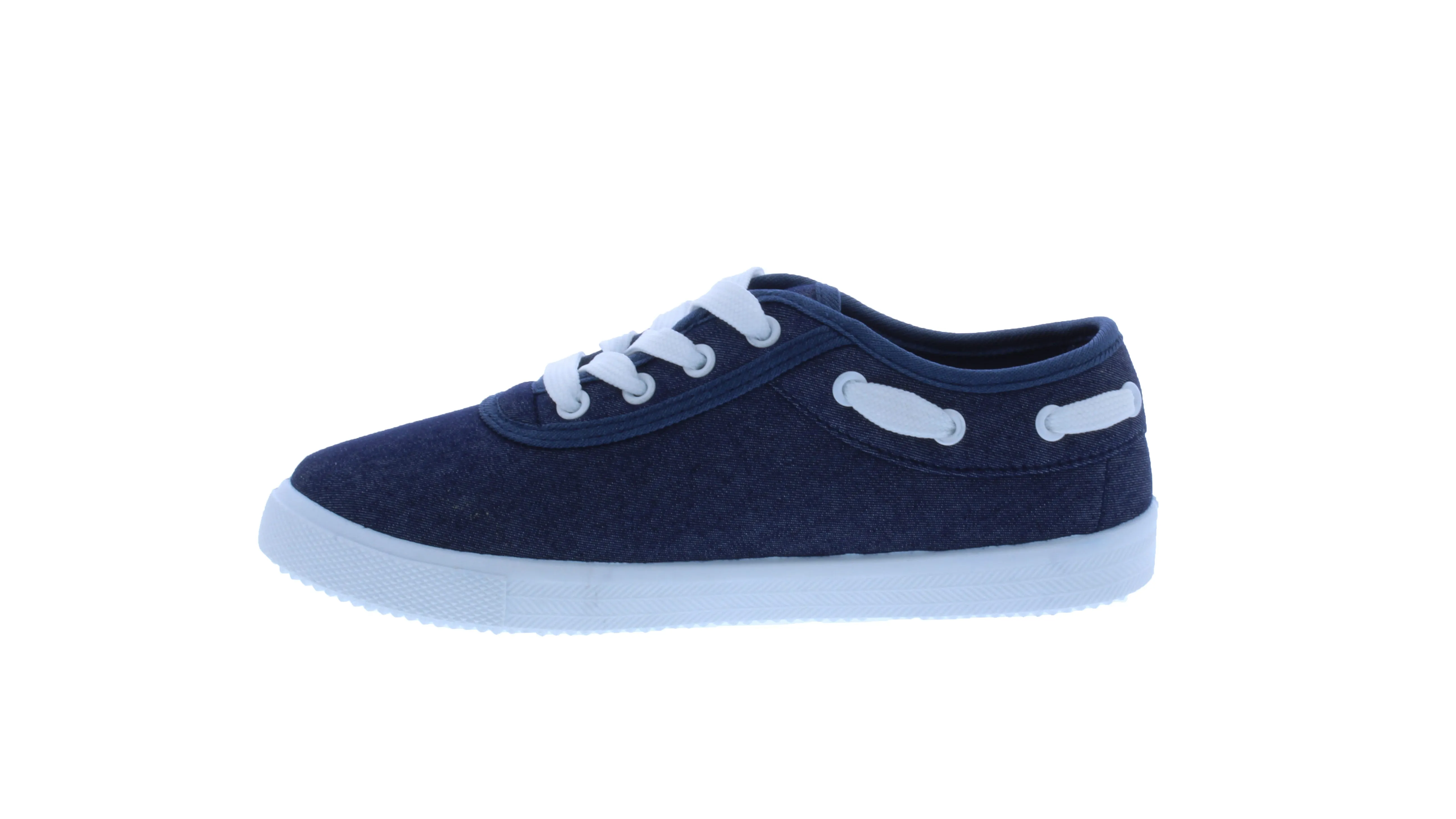 Kids Cotton Canvas Lace Up Sneaker