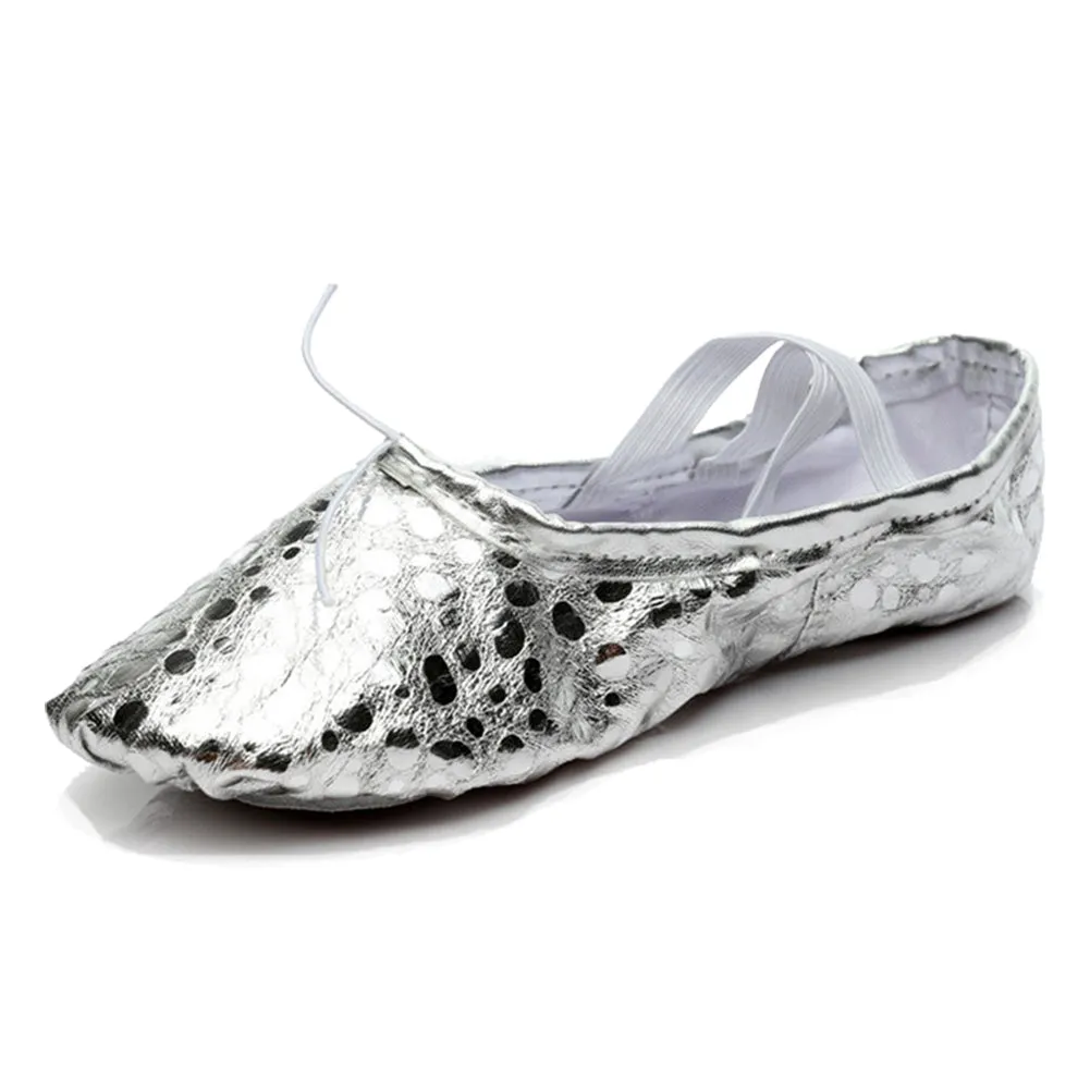 Leather Ballet Flats Yoga Party Performa Slippers Costume Footwear for Girls Boys