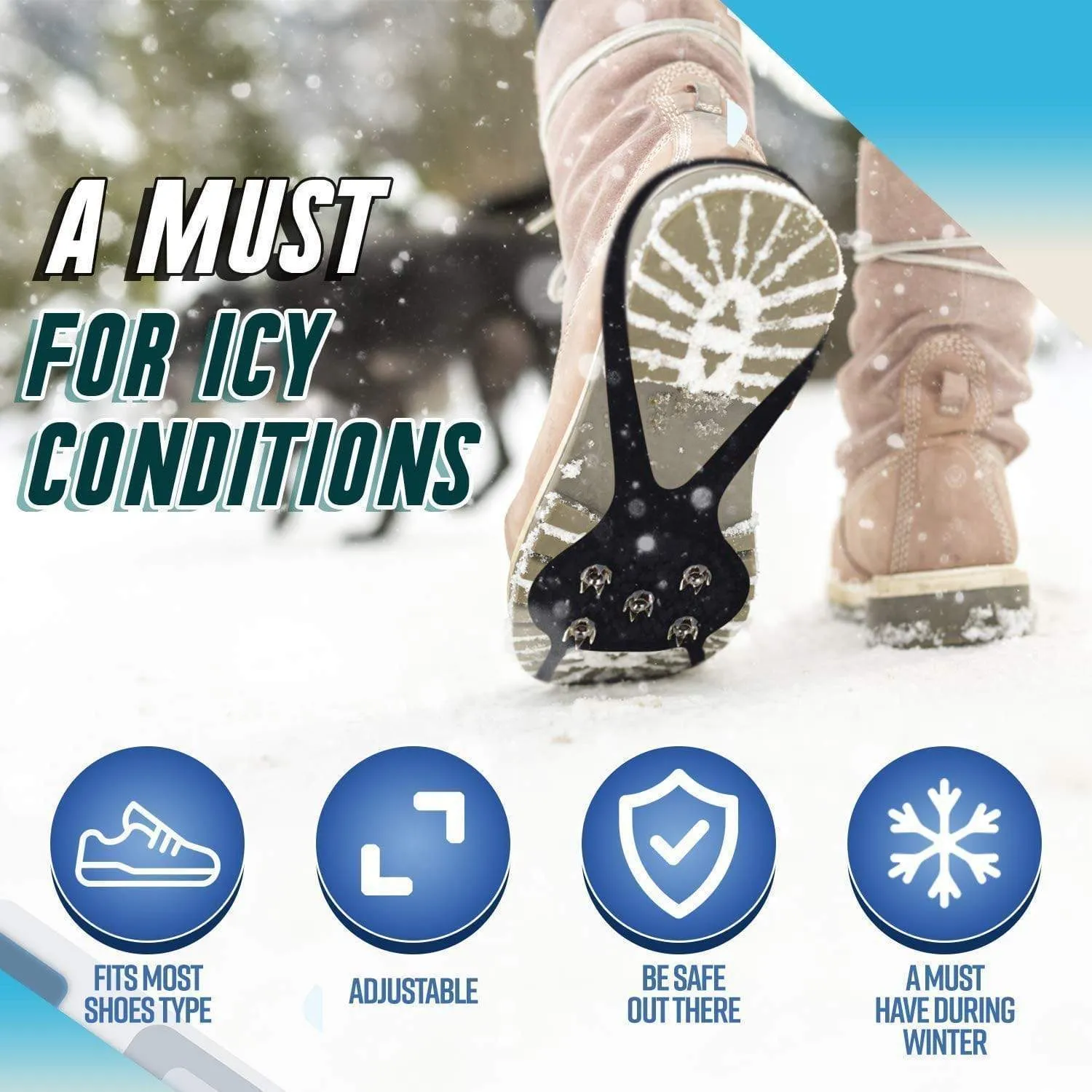 【limited sale Black Friday !!!】Anti-Slip Ice Grippers