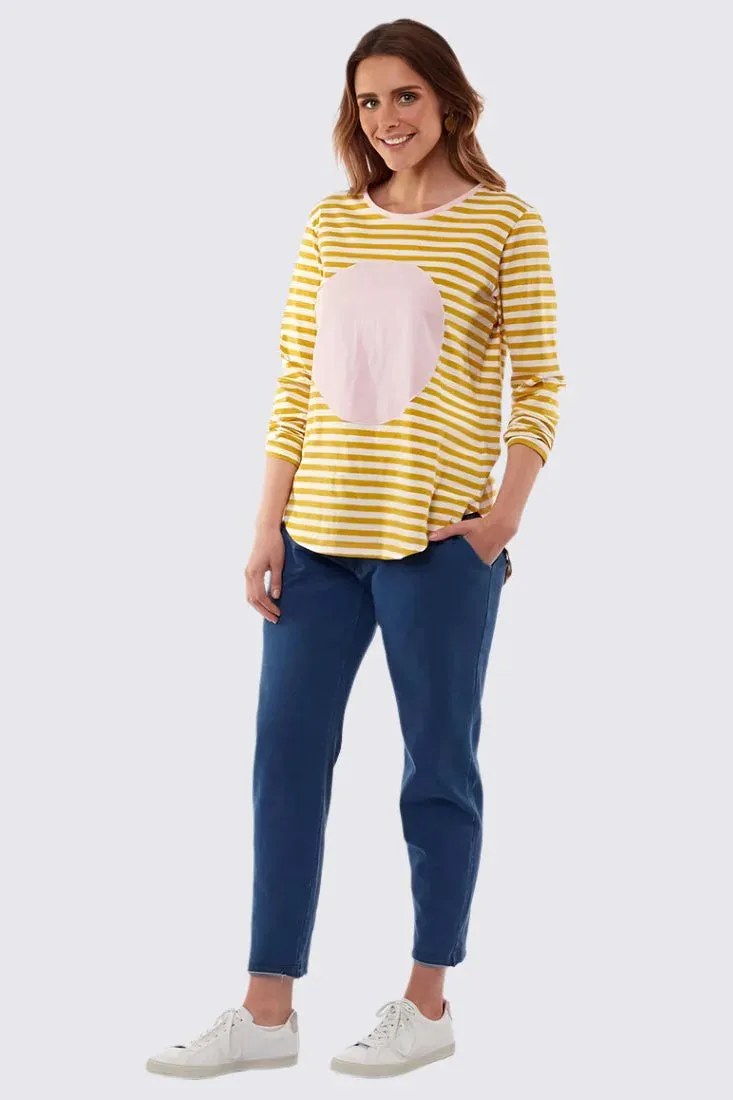 Mable Spot Tee in Mustard