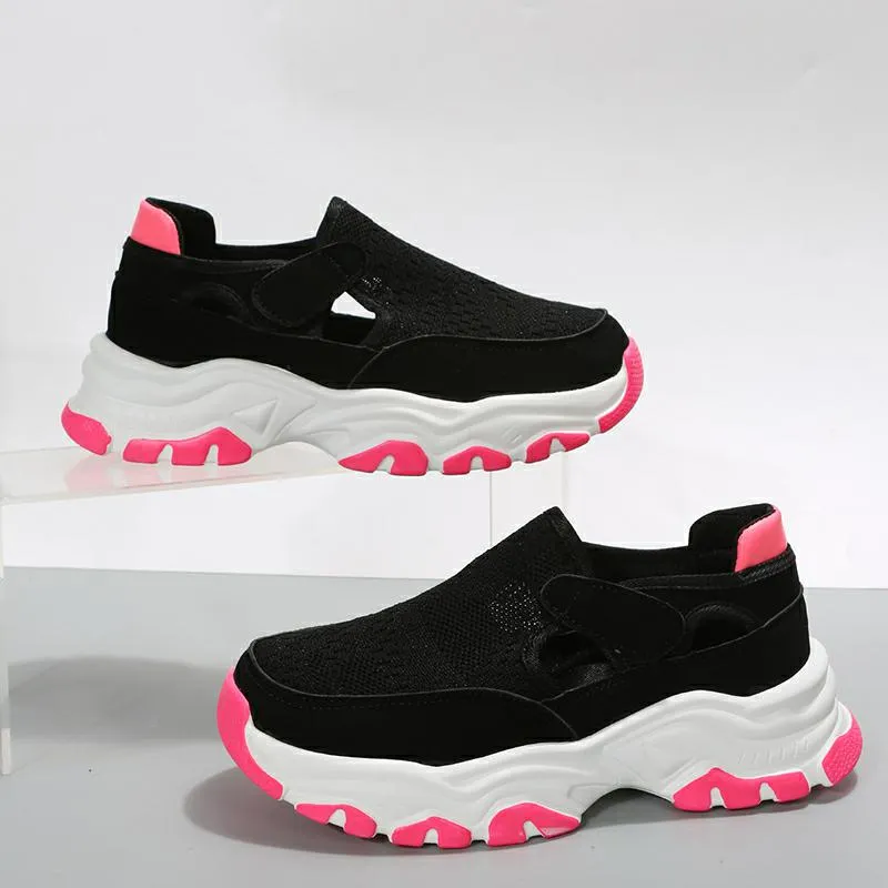 Mesh Sport Shoes Women Fashion Outdoor Flat Heel Round