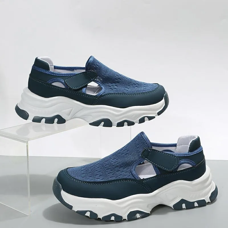 Mesh Sport Shoes Women Fashion Outdoor Flat Heel Round
