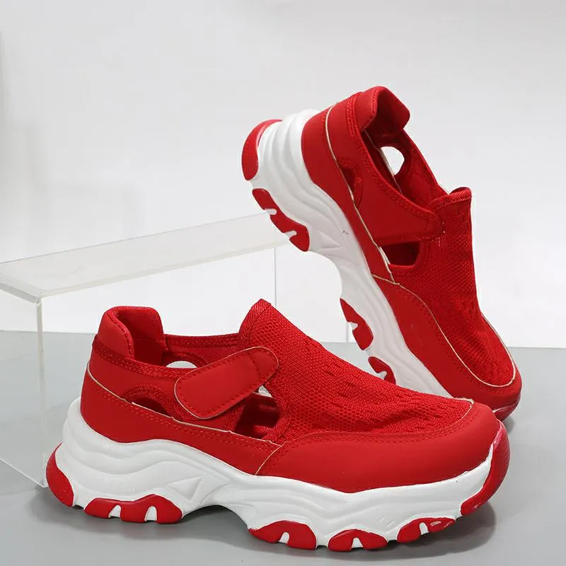 Mesh Sport Shoes Women Fashion Outdoor Flat Heel Round