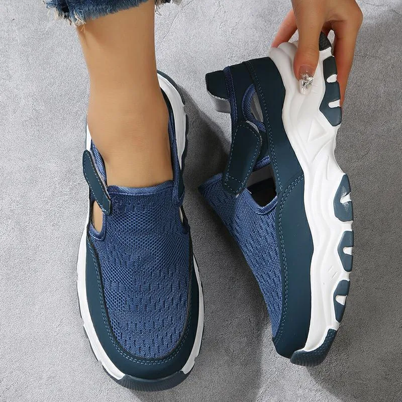 Mesh Sport Shoes Women Fashion Outdoor Flat Heel Round