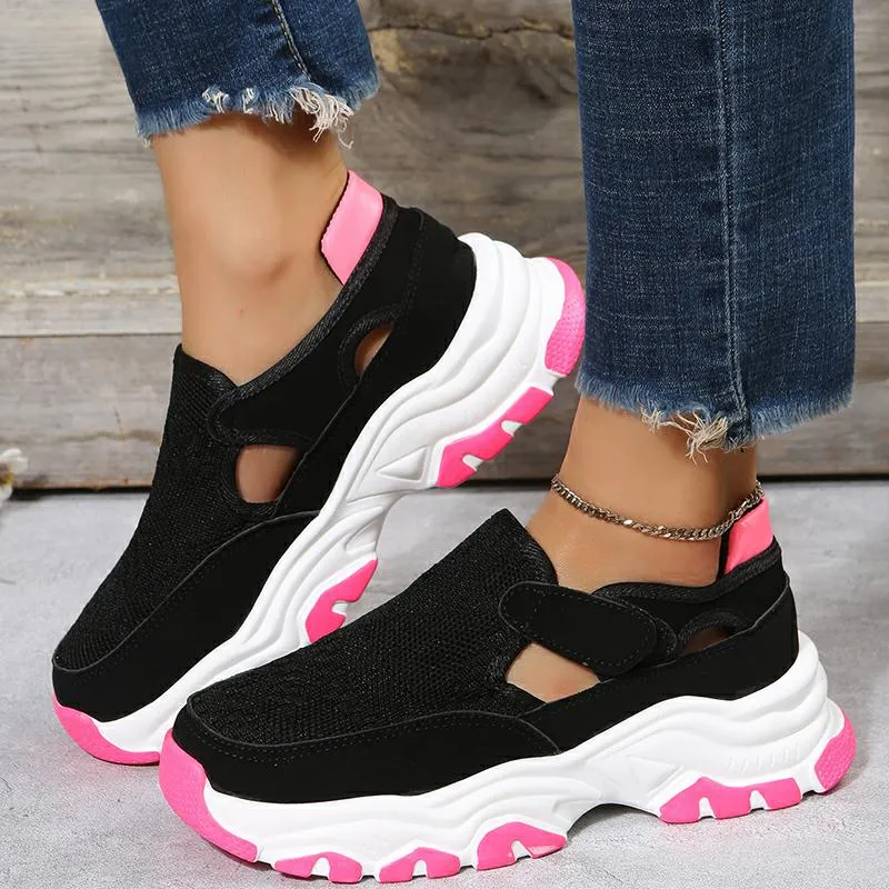 Mesh Sport Shoes Women Fashion Outdoor Flat Heel Round