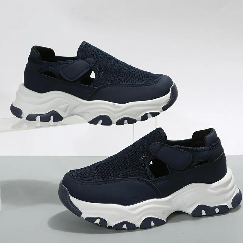 Mesh Sport Shoes Women Fashion Outdoor Flat Heel Round